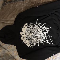 Sp5der Web Graphic Black Hoodie – Brand New