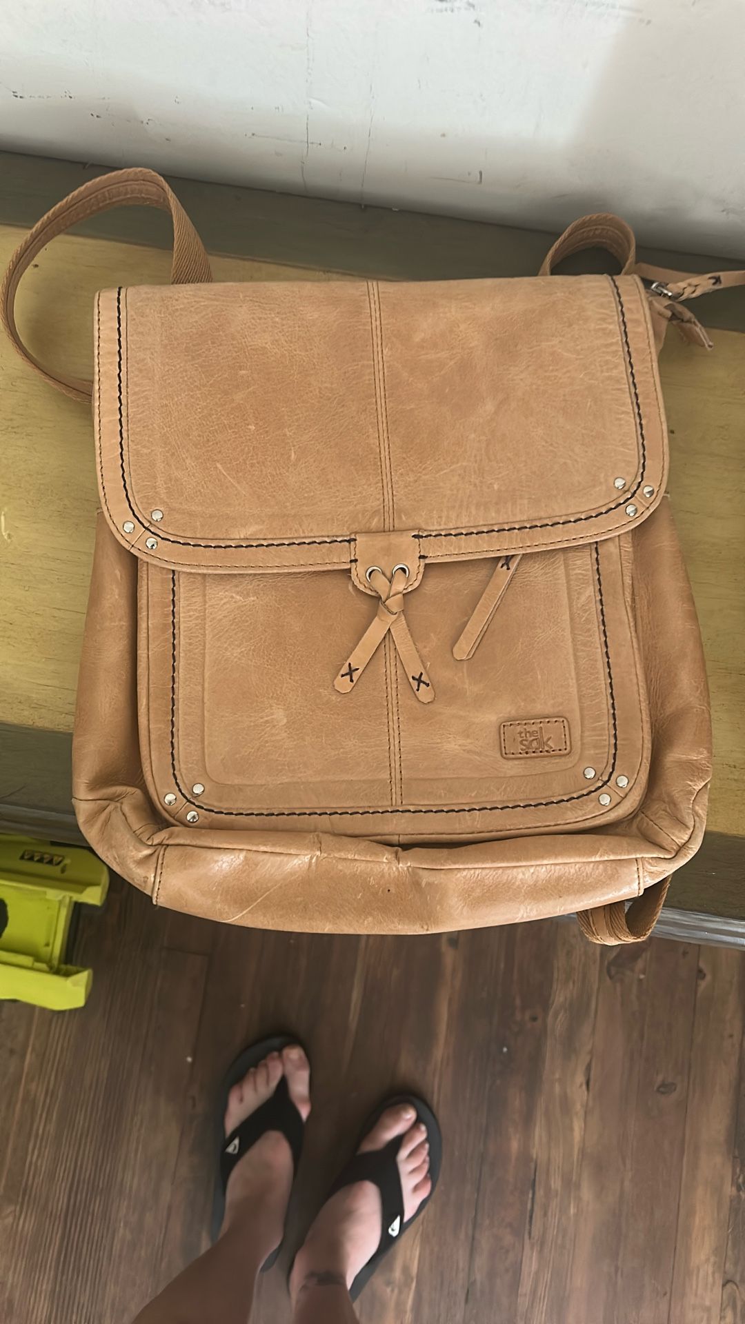 The Sak Leather Camel Colored Backpack/Purse