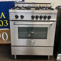 BERTAZZONI 30”WIDE GAS RANGE STOVE SLIDE IN 