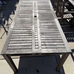 Solid teak outdoor patio table - FREE 