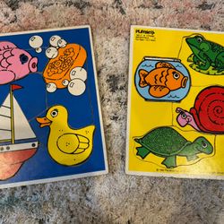 Vintage Playskool Puzzles, Set Of 2
