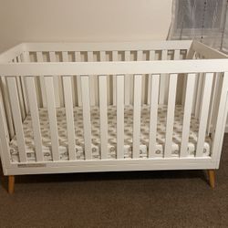 White Crib And Changing Table 
