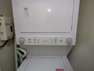 Stackable washer and dryer (washer does not agitate)