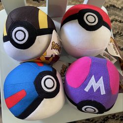 Pokémon Pokeball Plush 4"  Stuffed  Toy Factory
