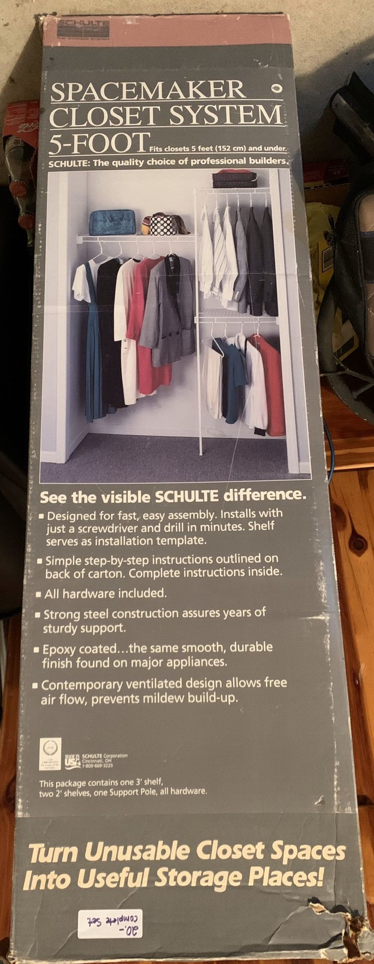 Spacemaker Closet System 5-Foot