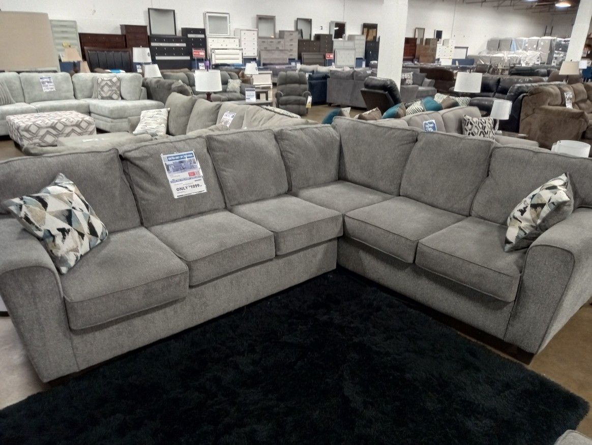 Gretna Grey 2 Piece Sectional Available @ American Freight In Bryan TX Today! Financing Available 