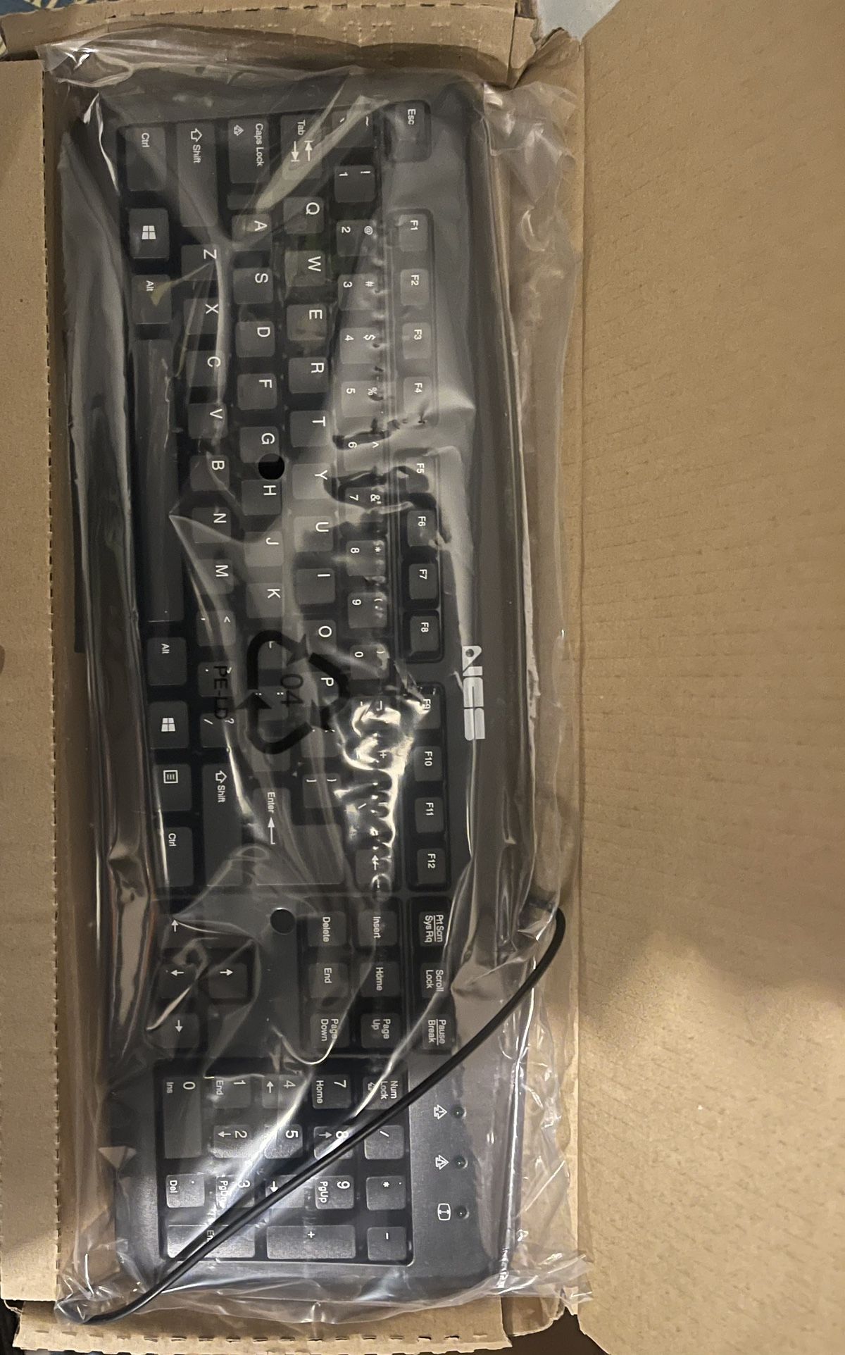 New Genuine NCS USB KU-0325 USB Wired Plug and Play PC Computer Keyboard Black