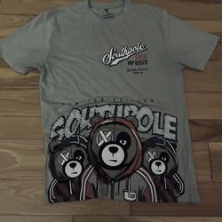Grey and black Southpole Bear T-shirt 