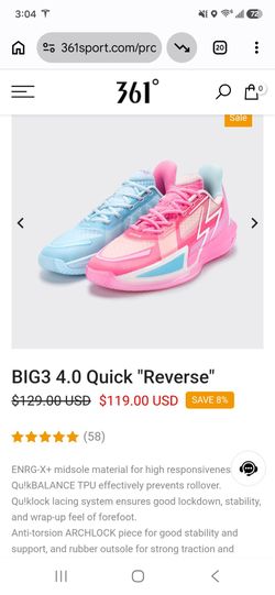 Womens sz 5 reverse 361 volleyball shoes