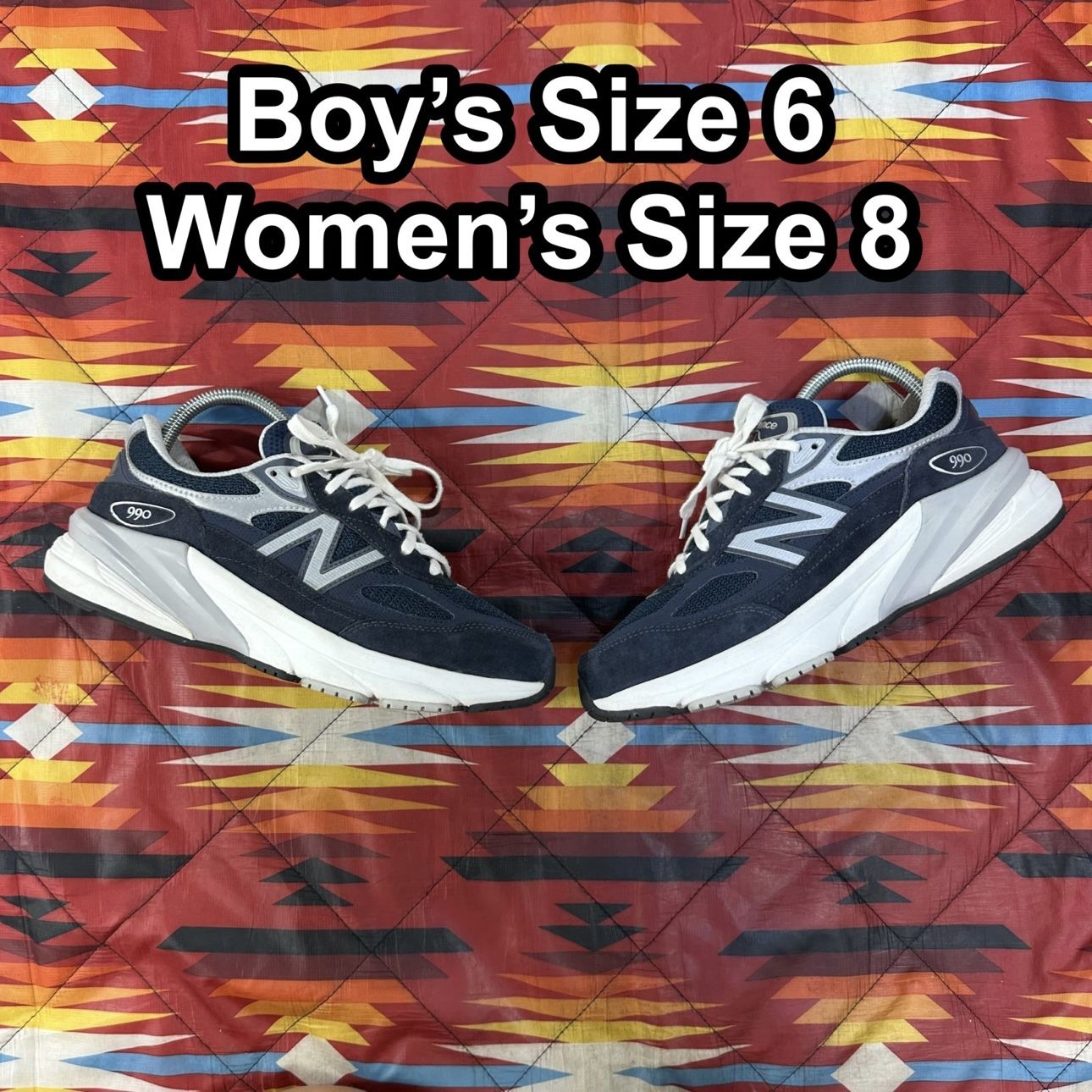 New Balance FuelCell 990v6 GC990NV6 Sneakers Navy Blue Boys Size 6 XW Women’s 8