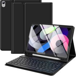 iPad Air 11 inch M2 Case with Keyboard 10.9 inch for iPad Air 5 2022/iPad Air 4th Gen Keyboard Case with Pencil Holder, Wireless Keyboard for Air 11" 
