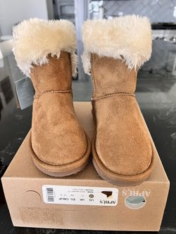 Apres Boots For Girls Winter Boots Beige Color