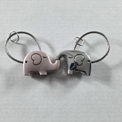 Kissing Elephants Key Chains