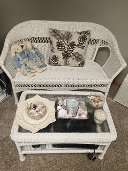 Wicker Chair And Table
