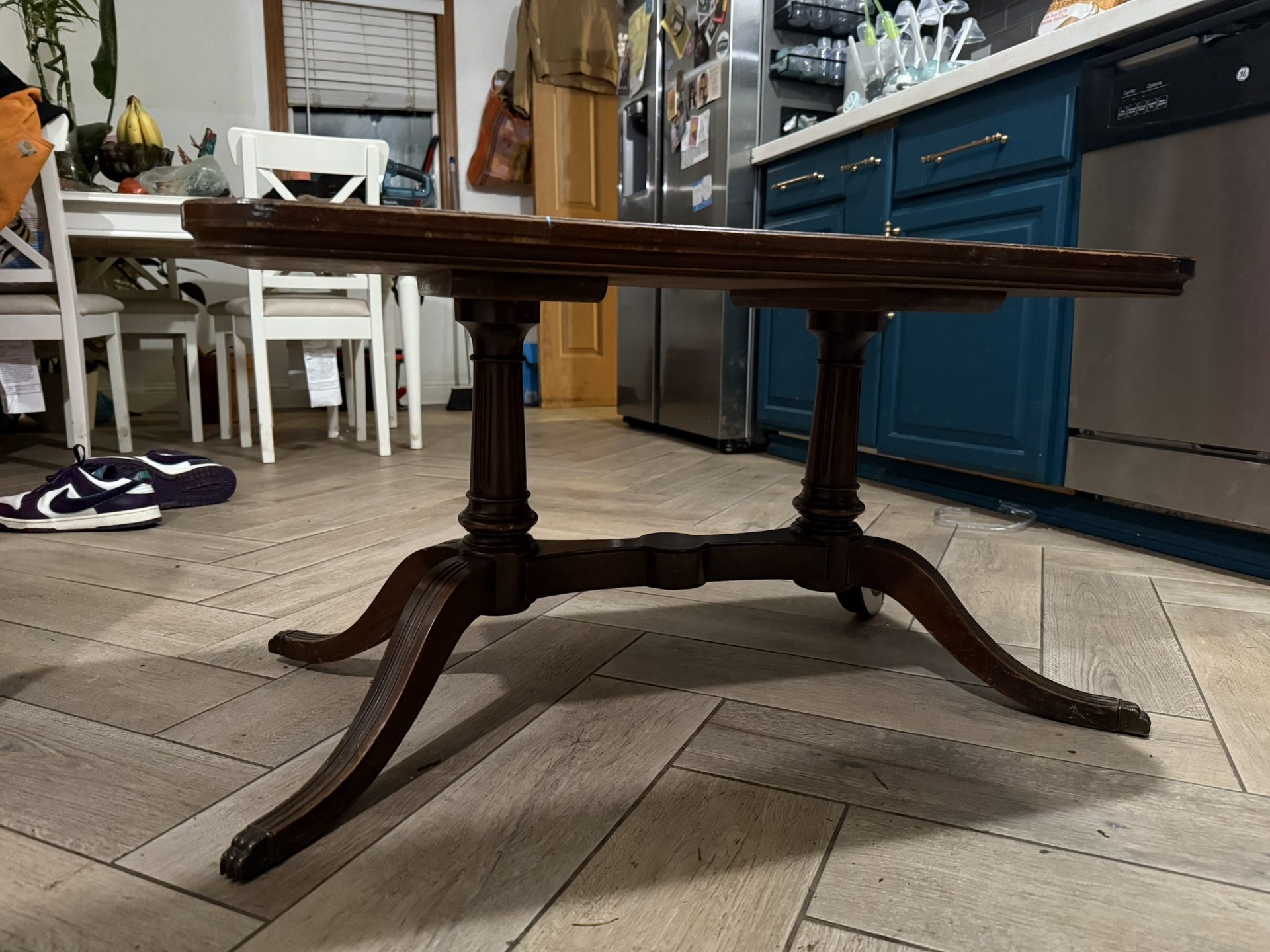 Vintage Coffee Table W/ Glass Top