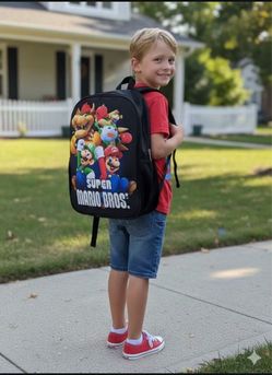 The Super Mario Bros. Movie Unisex Backpack USB Daypack Large Capacity School Bag Bookbag Notebook Laptop Backpack Satchel Casual Travel Bag Rucksack