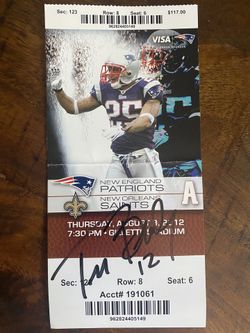 Tom Brady Autographed Ticket