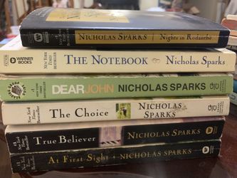 Nicholas Sparks Paperback Lot Of 6 Plus DVD
