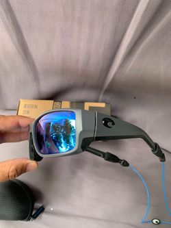 Costa Del Mar Blackfin Pro Matte Gray Blue Mirror Polarized Glass 580G Scratches 🔥