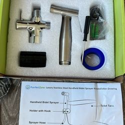 The PurrfectZone Stainless Steel Bidet Sprayer/Cloth Diaper Sprayer