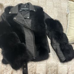 Fur Leather Jacket 
