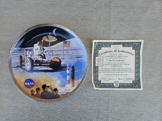 Rare Bradford Exchange "The New Explorers" Apollo 15 Collector Plate w/ COA