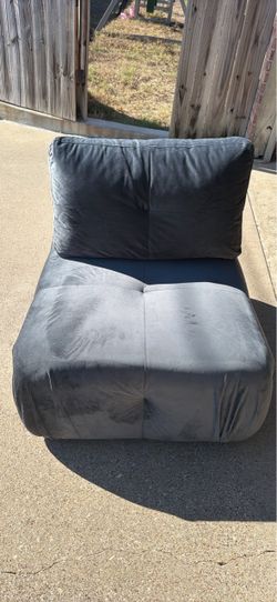 Dark Gray Armless Accent Chair
