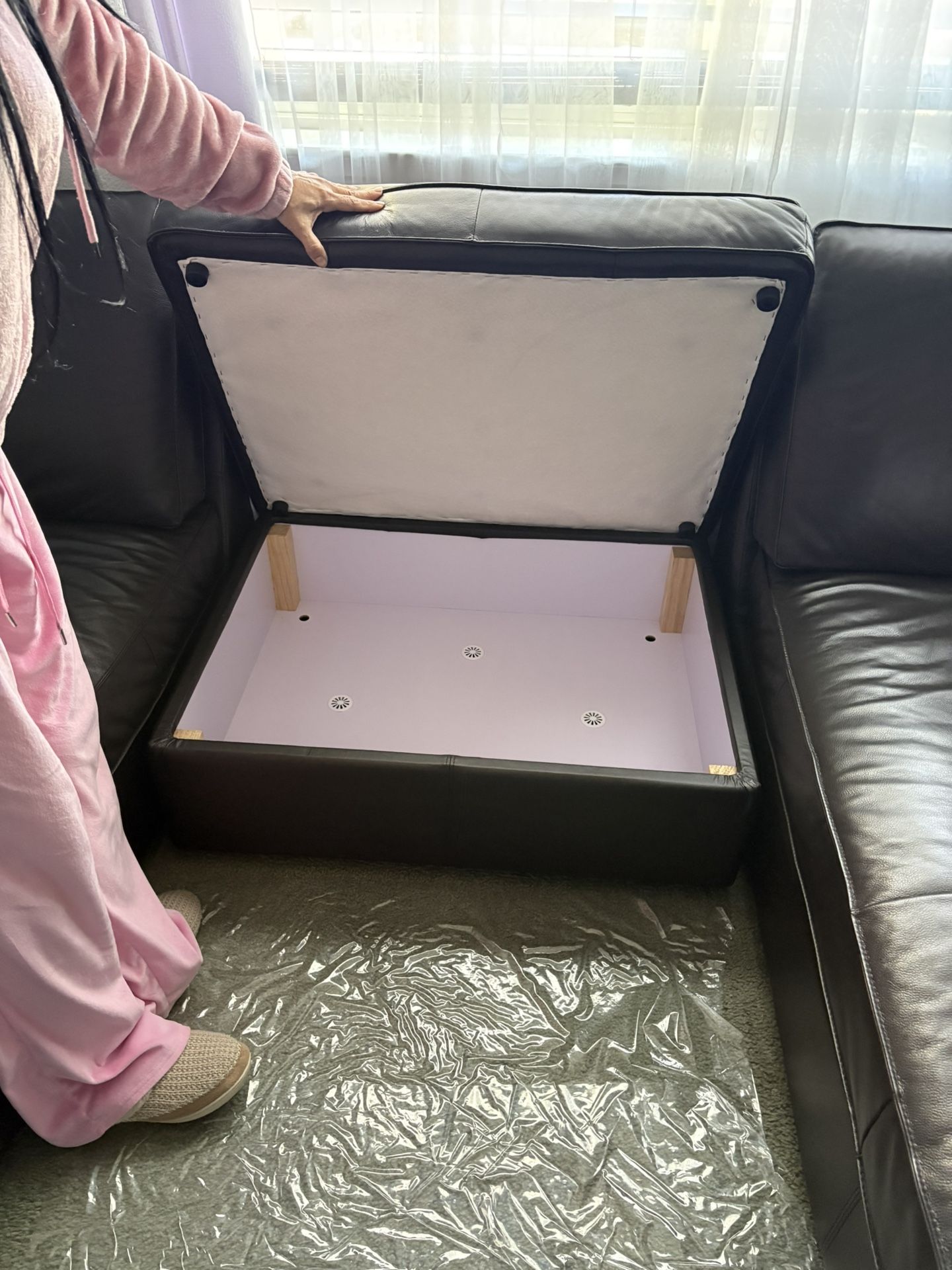 Brown Leather Couches With Storage