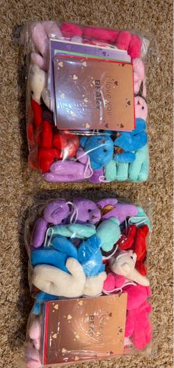 Mini Plush Bear Valentine's Day Card Sets