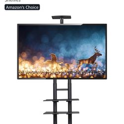 75in” Rolling Tv stand with TV 