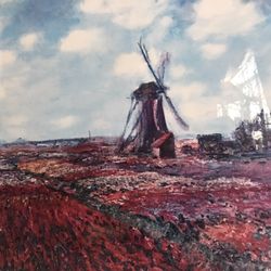 Claude Monet - Tulip Field With The Rijnsburg Windmill Artwork
