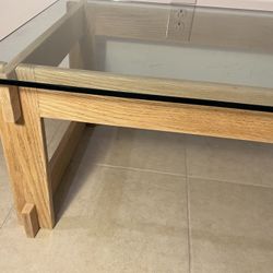 Oak And Glass coffee table