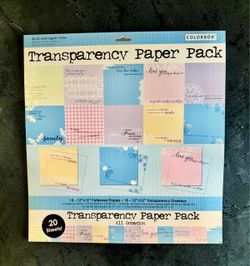 New Colorbok Transparency 12 x 12 Paper Pack Sheets