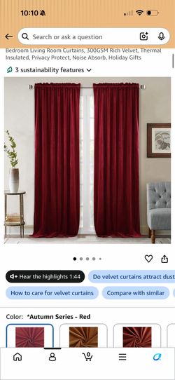 Brand new red velvet curtains