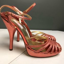 JLo Jennifer Lopez pink metallic heels | size 7.5