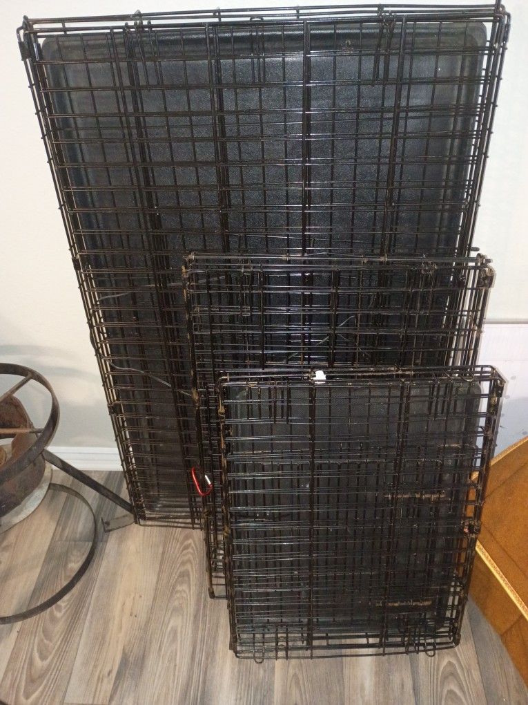 Steel Dog Crates. Several