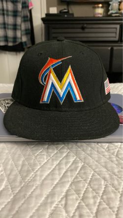 Miami Marlins authentic on field cap w/ USA Patch- New Era Size 7 1/4 NEW