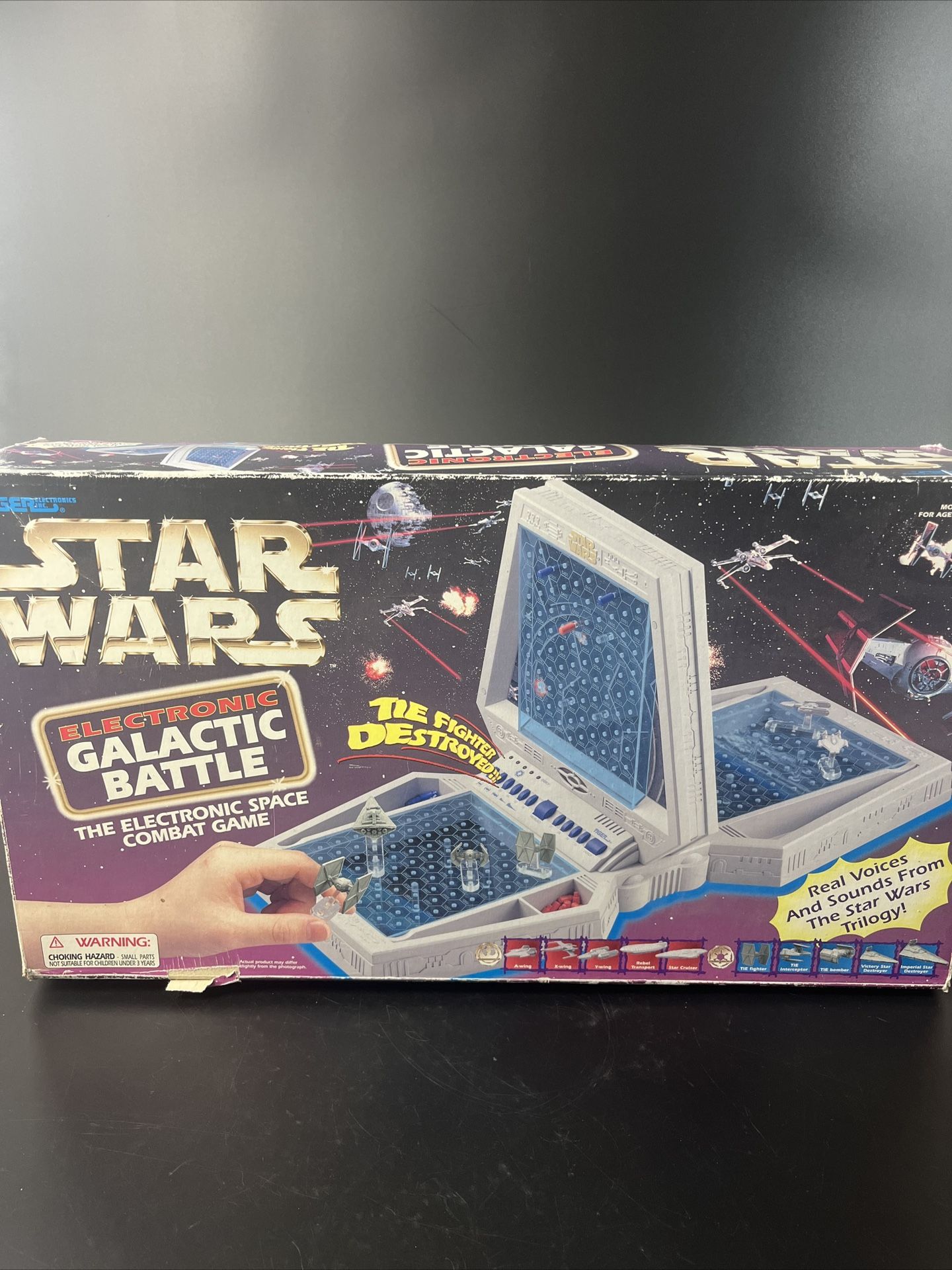 Star Wars Electronic Talking Battleship Galactic Battle Space Game Tiger *READ* Please Not this is complete for parts but does not have the manual.