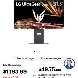 LG ultra gear oled 32" 480Hz