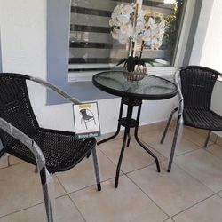  Juego de terraza 3 piezas-(nuevo Free-Delivery-Adisfrutarlos