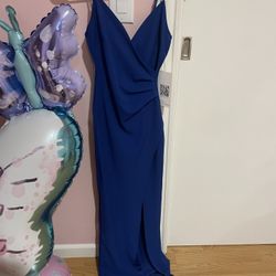 royal blue fitting dress