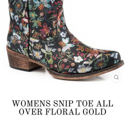 Roper Metallic Booties Size 8