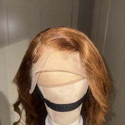 13x4 Transparent Lace Honey Brown Wig - 22”