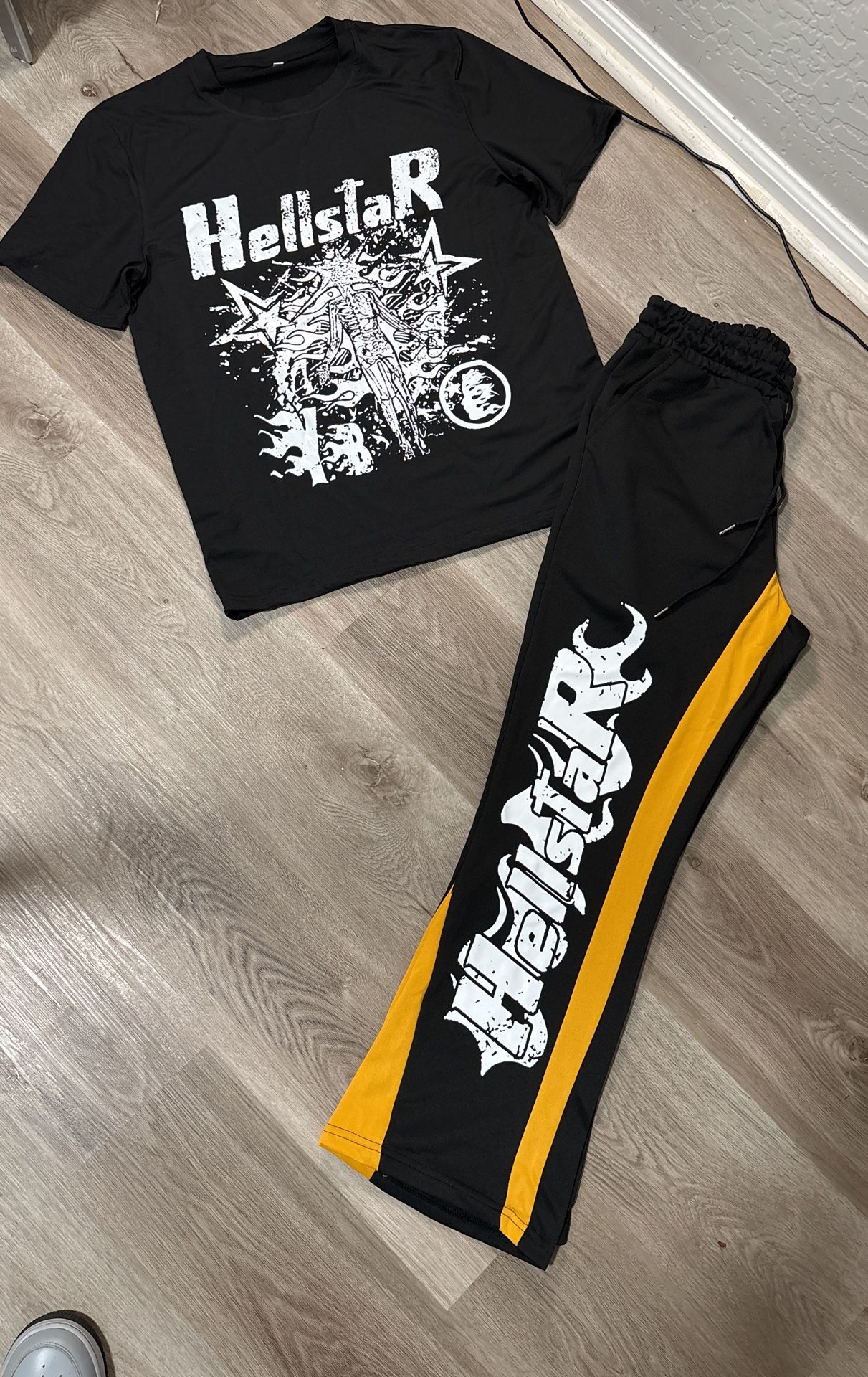 Small Hellstar Stamped Jogging Suit
