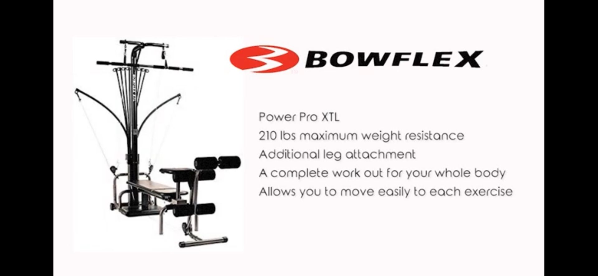 Bowflex Power Pro, Upgrade, Lat, Pulldown Bars, Leg Workout Device