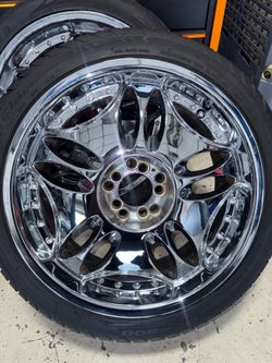 5x114/120 Chrome Wheels W/ Tires(18in)‼️
