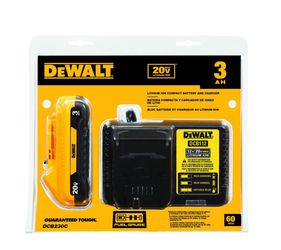 DEWALT 20-Volt MAX Lithium-Ion Battery Pack 3.0Ah with Charger
