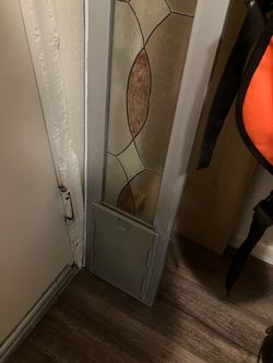Faux stained glass Dog Door Insert