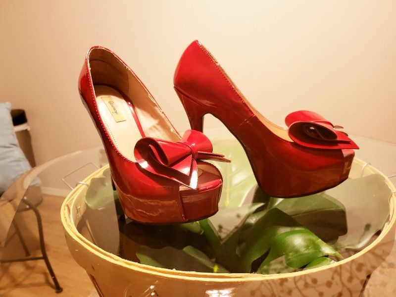 Red Heels With Bow