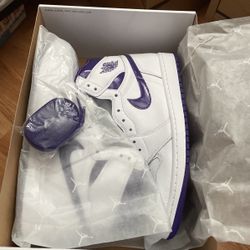 Jordan 1 Court Purple (W) Size 11W